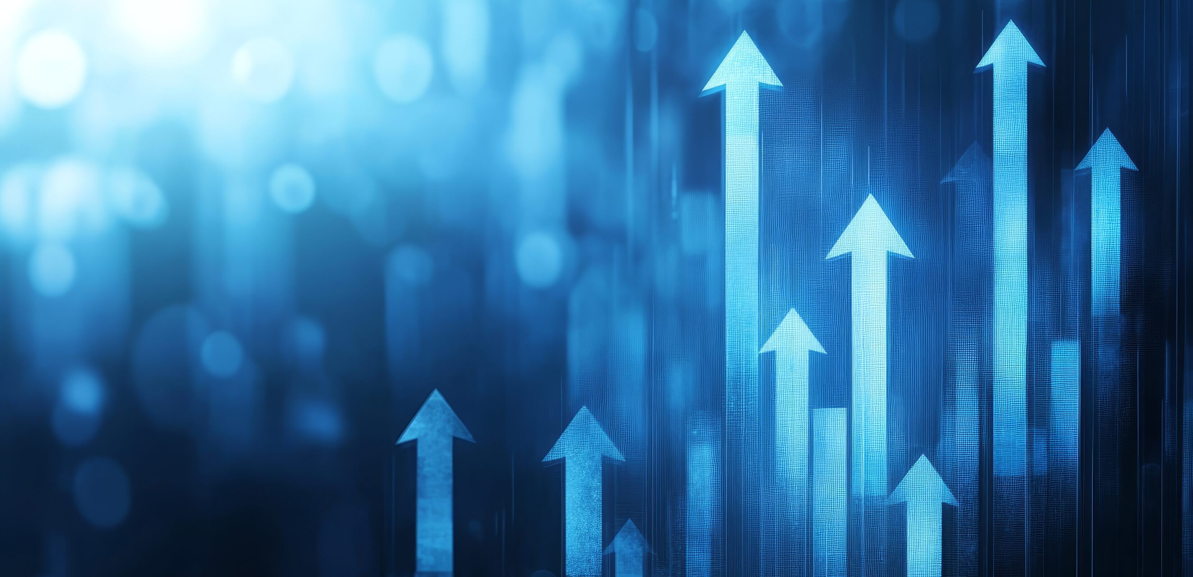 Blue background with upward arrows, a symbol of growth, progress, and positive momentum Blue background with upward arrows suggesting growth, progress, and positive momentum.